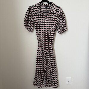 Who What Wear Puff-Sleeve Midi Dress